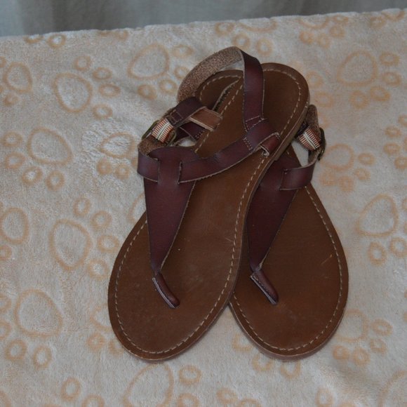 Massimo Women's Sandals - Black, Red, Brown - Picture 7 of 8